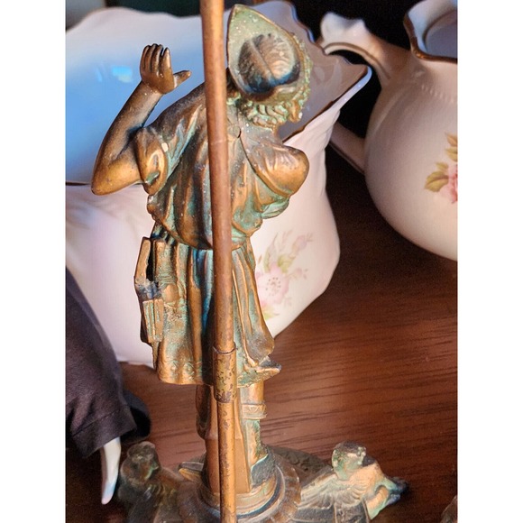 Antique/ Vintage Set of 3 Bronze Candle Holders - Picture 15 of 16